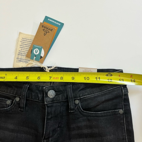 Prana Black London Jeans Size 0 / 25 regular Fit Inseam 31” New with Tags - Picture 7 of 10